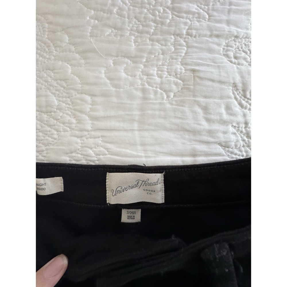 Universal Thread Black High Rise Slim Straight Jeans Size 2 / 26R - Picture 6 of 7
